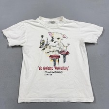 Yo Quiero Tequila Cancun Shirt Mens L White Retro Graphic Tee Chihuahua Dog picture