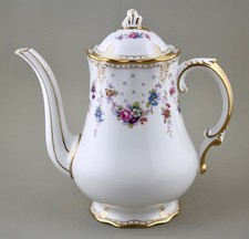 STUNNING ROYAL CROWN DERBY COFFEE POT ROYAL ANTOINETTE PERFECT 1ST picture