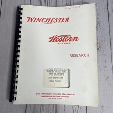Vtg Olin Winchester Ammunition Final Report Project 1958 Book Pamphlet Booklet picture