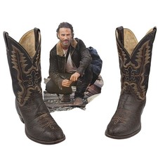 Justin 2223 Mens 11 E Rick Grimes Walking Dead Wide Cowboy Boots Bullhide ~ 2222 picture