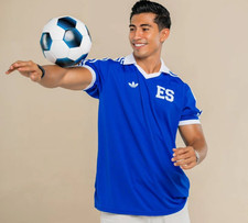 El Salvador, Men´s Retro Soccer Jersey, 1982 Mágico #11, SS Blue (Talla Grande) picture