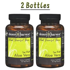 Desert Harvest Super-Strength Aloe Vera, Freeze Dried Aloe Vera  2 pack  360cap picture