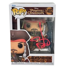 Johnny Depp Signed Jack Sparrow 1482 Funko POP Pirates Caribbean Beckett BAS picture