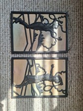 Vintage 1930s Austrian Openwork Bonze Plate  Plaques picture