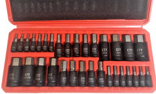 32PC Hex Allen Master Socket Impact Bit Set S2 Steel | SAE & Metric S2 Steel picture