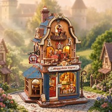 ROKR Happyduke Toys 3D Wooden Puzzle DIY Building Toys Gifts for Adults Teen LED picture