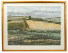 Original Vintage Vermont Landscape Pastel, Jocelyn Sandor, 1980's picture