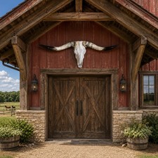 Authentic Longhorn Skull 48” Wide Rustic Western Ranch Wall Decor picture