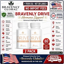 2x Bravenly Drive 60 Capsules Maca TongkatAli Vitality Support SEALED🚚FromUSA🚚 picture
