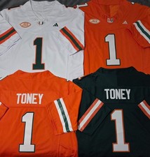 Fast  Malachi Toney Miami Hurricanes Stitched Jersey 1 picture