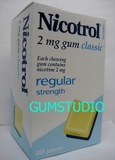 Nicotrol Nicotine Gum 4 Boxes 2mg Classic 420 Pieces 4/2028 fresh quit smoking picture