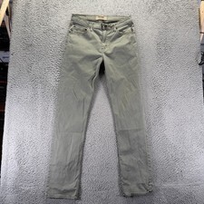 Wrangler Authentics Jeans Mens 32x34 Green Cotton Denim Straight Travel Stretch picture