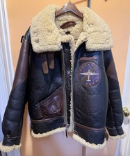 Vintage Lost Worlds WWII Style B-3 flight jacket w/ 55th bomb wing patch. picture