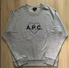APC Heart Logo Sweater Size Large Excellent Condition Color Grey A.P.C. Sweater picture