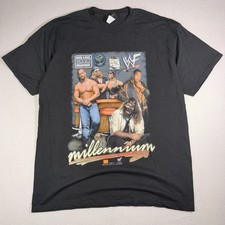 Vintage 2000 WWF Millennium T Shirt XL Stone Cold Rock Triple H Chyna Foley picture