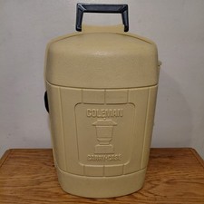 See Video, Vintage 1983 Yellow Coleman Lantern Clamshell Carry Case 220 228 275 picture