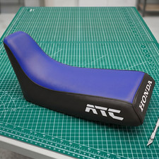 Honda ATC 200X Seat Cover For 1983 To 1985 Models Blue Black Vinyl Seat Cover picture