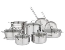 Viking 13-Piece Tri-Ply Stainless Steel Cookware Set with Glass Lids NEW picture