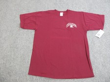 Vintage UMass Minutemen Shirt Mens Large Red NCAA Football Tee The Game 90s picture