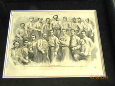 Harpers Weekly Nov 1866 Baseball Teams Woodcut picture