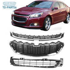 3PCS Front Upper/Center/Lower Grille Set Fit 2014-2016 Chevrolet Malibu 22995184 picture