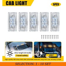 5-50PCS Clear LED Cab Roof Top Marker Running Light For Freightliner Volvo Truck picture