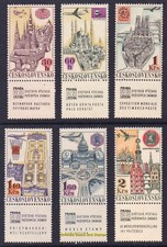 EBS Czechoslovakia 1967 - PRAGA'68 - City Views - Michel 1738-1743 - MNH** picture