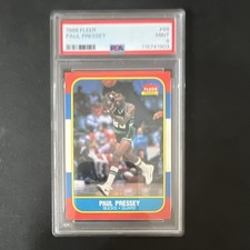 Fleer 1986-87 Fleer Paul Pressey Milwaukee Bucks #88 PSA 9 MINT Basketball Card picture