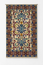 Geometric Tribal Style Kazak Hand-Knotted Wool Accent Rug 3x5 ft picture