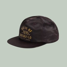 Vans House of Vans Design Co Burgundy Satin Gold Snapback Hat Size OS NEW picture