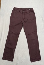 Ermenegildo Zegna Mens Pocket Pants Burgundy Casual Commuter Size 34 picture