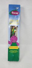 VINTAGE 1998 BARNEY THE DINOSAUR STROLLER UMBRELLA NEW SEALED BOX picture