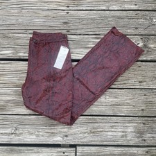 VTG  ALBERT DUKE Leather Pants  Size 8 Women’s Snake Print Flare Bootcut Goth picture