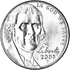 2008 D Jefferson Nickel BU picture