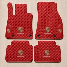 Custom Porsche Floor Mats | Diamond Quilted Leather Set picture
