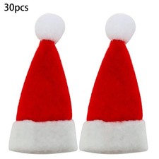 30 Pcs/Set Mini Christmas Hat Lollipop Hat for Creative Caps Tree Orna picture
