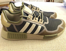 adidas NMD R1 Men’s Low Top Lace-Up Running Sneakers Gray White Boost picture