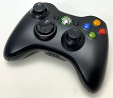 REFURBISHED OEM Microsoft Xbox 360 & PC Windows Black Wireless Controller 1403 picture