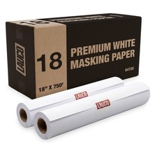 LAUCO White Masking Paper Automotive Painters Multi-Purpose 18”x9000” (750') -2p picture