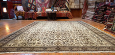 Exquisite Late 1930's Antique Wool Pile Hereke Area Rug 8x11ft picture