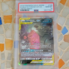 Pokemon Mega Sableye & Tyranitar GX 126/236 Unified Minds Holo English PSA 10 picture