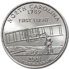 2001 P North Carolina Quarter BU Uncirculated Clad 25c Coin picture