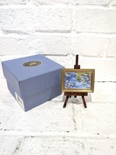 Atelier de Limoges French Water Lilies Miniature Framed Painting Box Easel picture