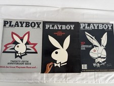 Vintage Playboy Magazine Lot of 3 Issues 20th 25th 35th Anniversary Edition picture