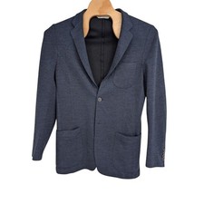 Samuelsohn 1923 Wool Sport Coat Blue Stretch Career Blazer 44L picture