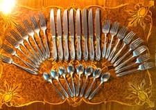 International PRELUDE Sterling Flatware Eight 4-Piece Place Settings 1116 grams picture