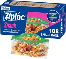 Ziploc Snack Bags, Food Storage, Easy Open & Close, 108 Count Snack Bags, Food S picture