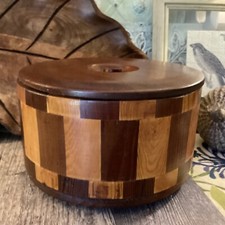 1950s mid century Modern California Redwood checkerboard pattern box San Fran picture