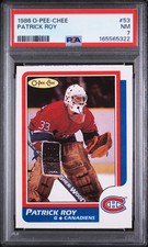 1986/87 O-Pee-Chee Patrick Roy #53 Rookie PSA 7 picture