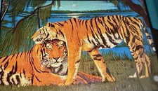 Landscape Tigers Tapestry - Animal Wildlife Theme Tiger Pair Tapestry picture